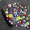 4300 Pieces Flat Back Nail Art Rhinestones Round Beads 6 Sizes (2-6.5mm) with Storage Organizer Box,Rhinestones Picking Pen for Nail Art Phone Decorations Crafts DIY (Mixed Color)
